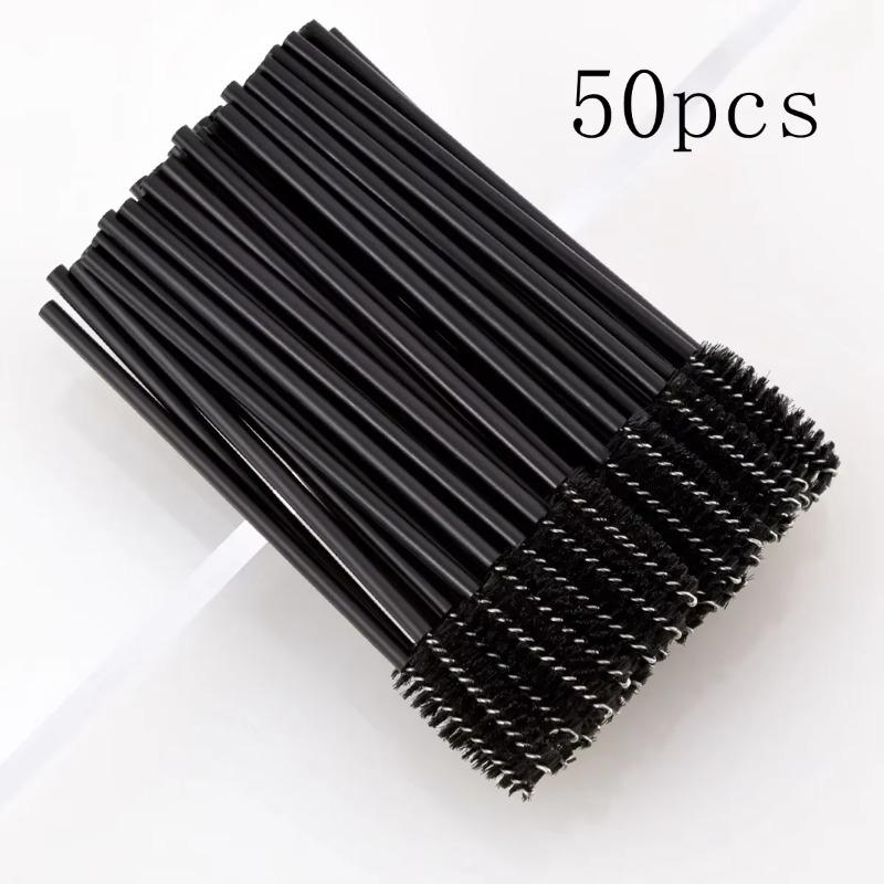 

50pcs Disposable Makeup Tools Eyelash Brushes Eyelashes Extension Tools Eyebrow Brush Mascara Wands Applicator Spoolers чёрный