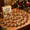 Sorpresa di Natale Giocattoli 2026 Calendario dell'Avvento Cane, 24 Giorni Cucciolo Figure Conto alla Rovescia per Bambini Acrilico 2D Carino Collezionabile Ornamenti Amanti,