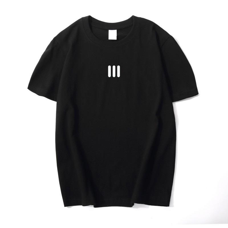 Minimalist cotton front shoulder crew neck short top summer loose student short sleeve basic casual T-shirt women's bottoming shirt