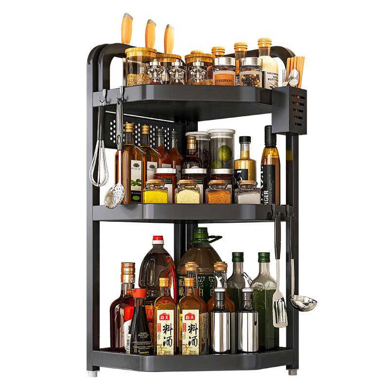 Miflame 2-Tier Corner Countertop Spice Rack