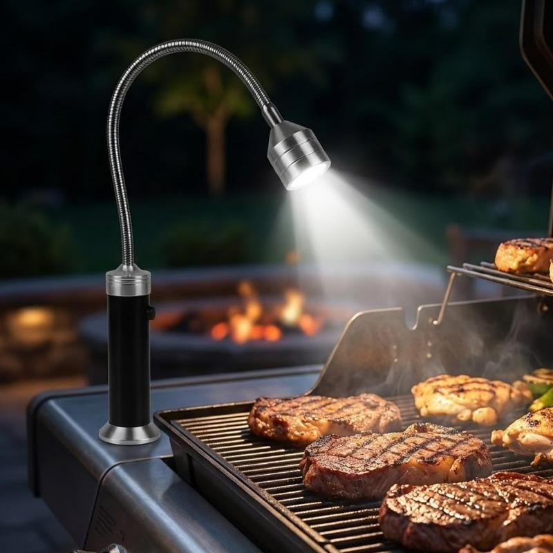 BBQ Grill Light with Soft Tube Lighting Lamp Adjustable Super-Bright LED Flashlight Magnetic Base Outdoor Lighting Accessories