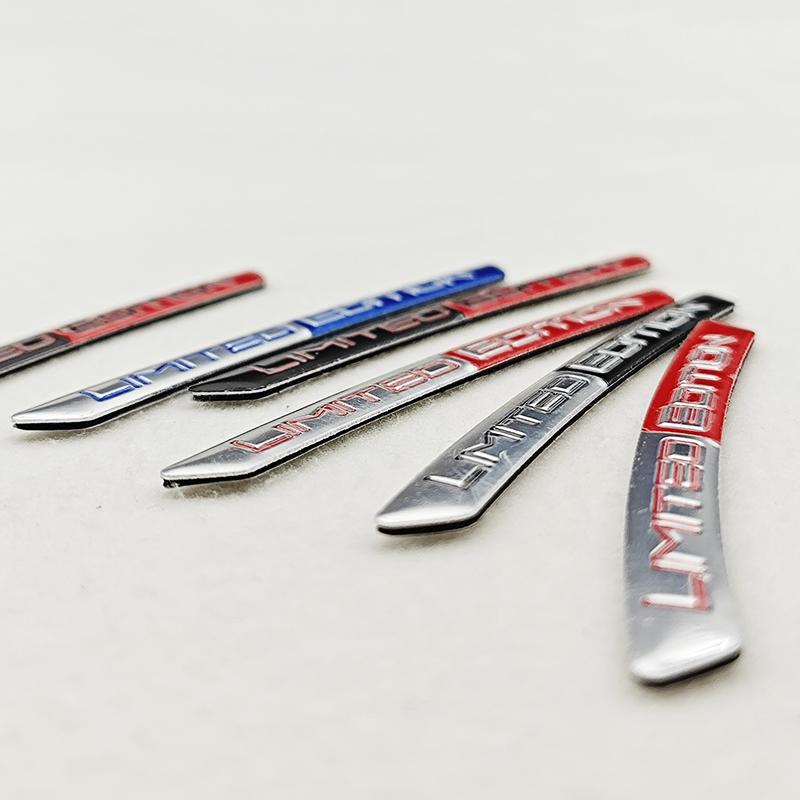 4pcs Aluminium Logo LIMITED EDITION Emblem Car Wheel Hub Stickers Tire Rim Decorative Strips Auto Exterior Universal Accessories