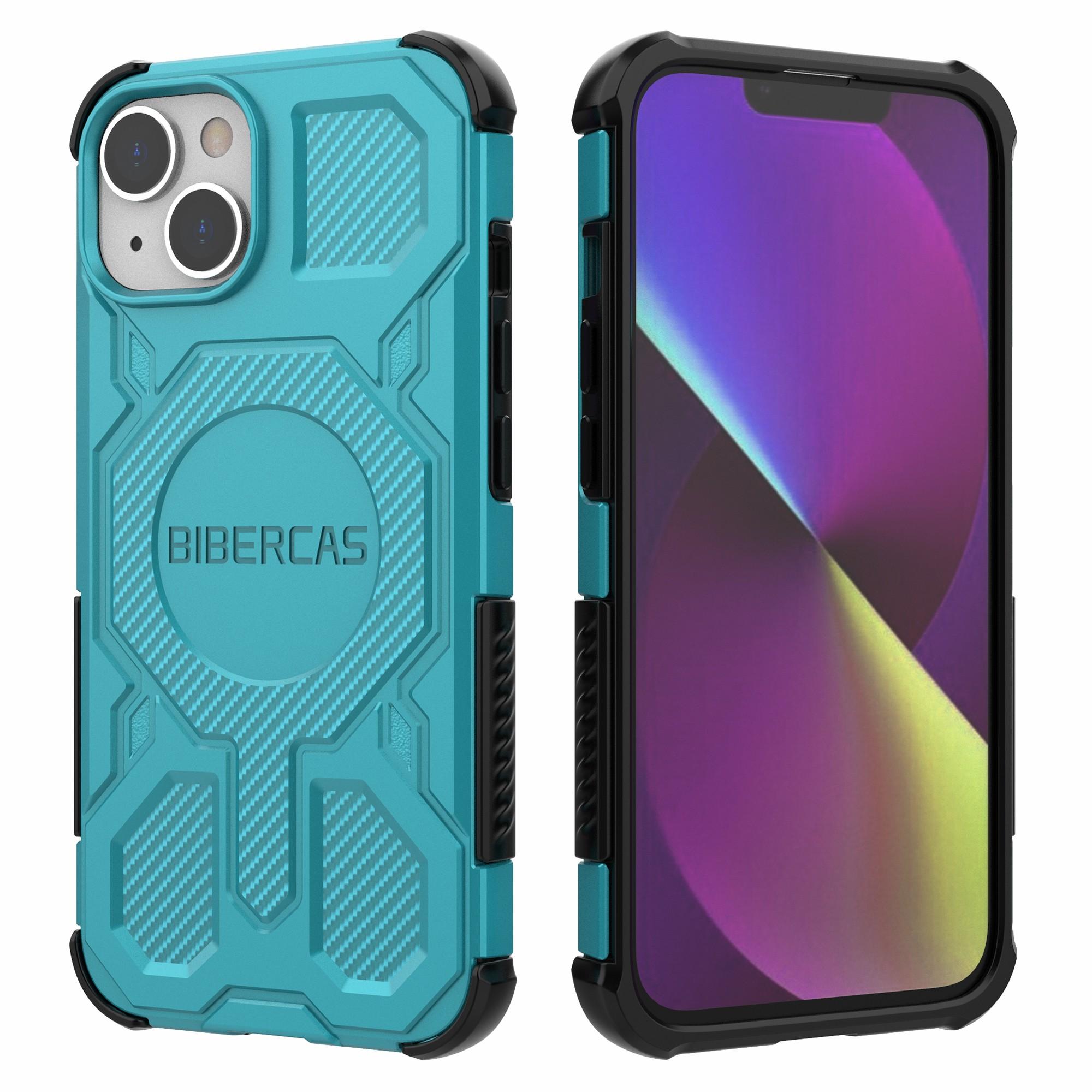 

BIBERCAS J-16 Series For iPhone 14/13 Case Compatible with MagSafe Anti Drop TPU + PC Phone Cover D