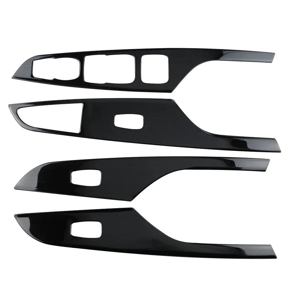 For Hyundai Encino Kona Kauai 2017 - 2025 LHD Window Lift Button Panel Cover Door Armrest Sticker 4Pcs Decoration Accessories