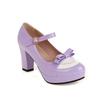High Heels Damen Runde Spitze Schnallenriemen Einzelne Schuhe Frühling Mary Jane Schuhe Plateau-Sohlen Kleine Personen Erhöhen Höhe