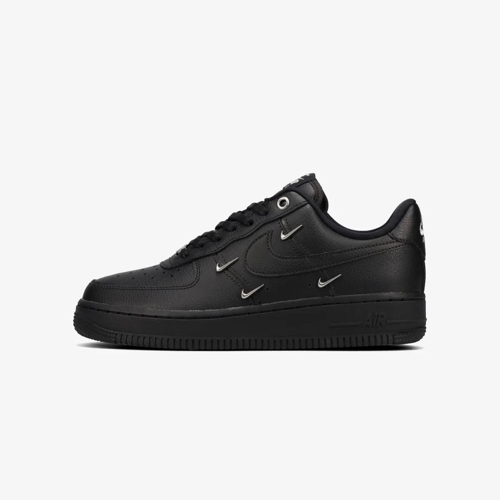 HQ1180-001 Nike Air Force 1 Low Black Metallic Silver (Women's)