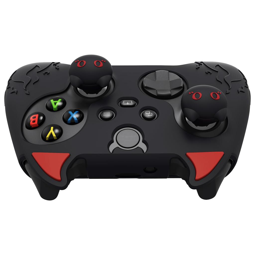 PlayVital Cute Devil Style Silicone Thumbstick Caps for Xbox Series X, Xbox Series S, and Xbox Core (Black)