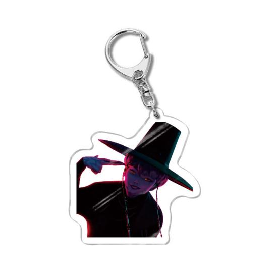Korean Pop Cartoon Charm Acrylic Anime Character Boy Tiger Keychain Charm Cute Bag Backpack Charm Collectible Gift for Fans