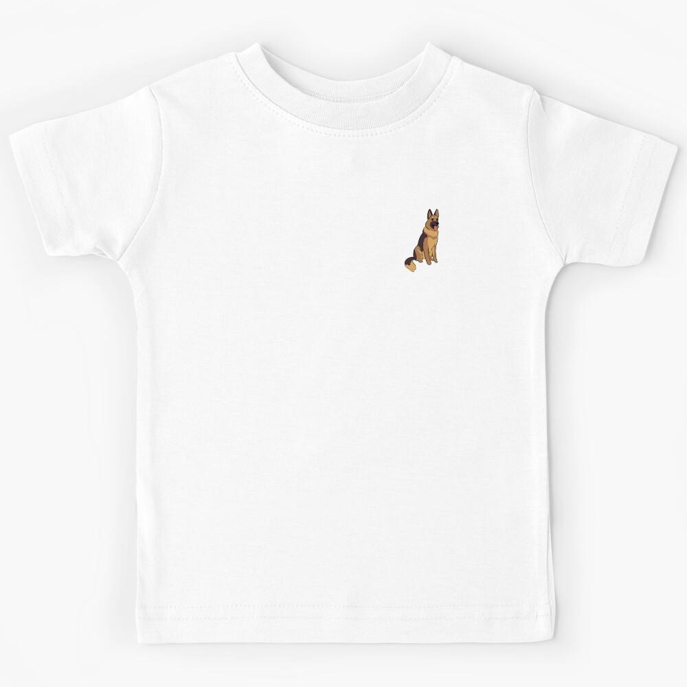 German Shepherd dog cute illustration Kids T-Shirt 110