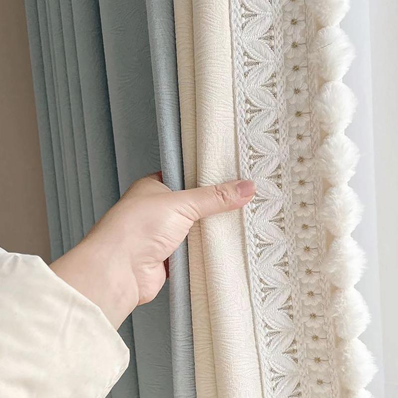 1m Band Mehrzweck Bekleidungszubehör Schal- und Kleidungsherstellung Pompom Quaste Plüschspitze Stickerei Niedlich Mehrfarbig