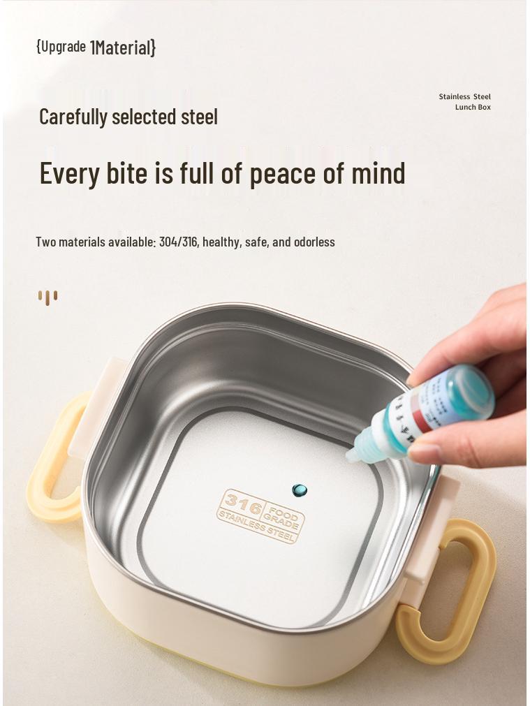 316 Multi-layer Stainless Steel Insulated Lunch Box for Office and School – Portable Bento with Lid