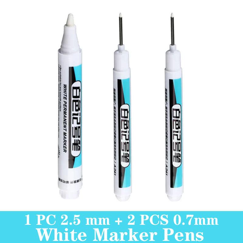 3/5 PCS White Permanent Paint Marker Set for Wood Rock Plastic Leather Glass Stone Metal Canvas Art Supplies Painting Supplies