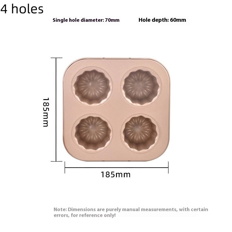 Moule Antiadhésif 1/4/6/9 Cavités Moule à Gâteau Petit Moule à Muffin Moule à Pâtisserie en Acier au Carbone Porte Mini Cupcake