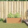 Raised Bed Light Brown 98 X 100 X 36 Cm Galvanized Steel