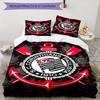 Sport Club Football Crest Printed Pattern Duvet Cover Set – Includes 1 Duvet Cover and 2 Matching Pillowcases Bedroom Decor Christmas Gifts