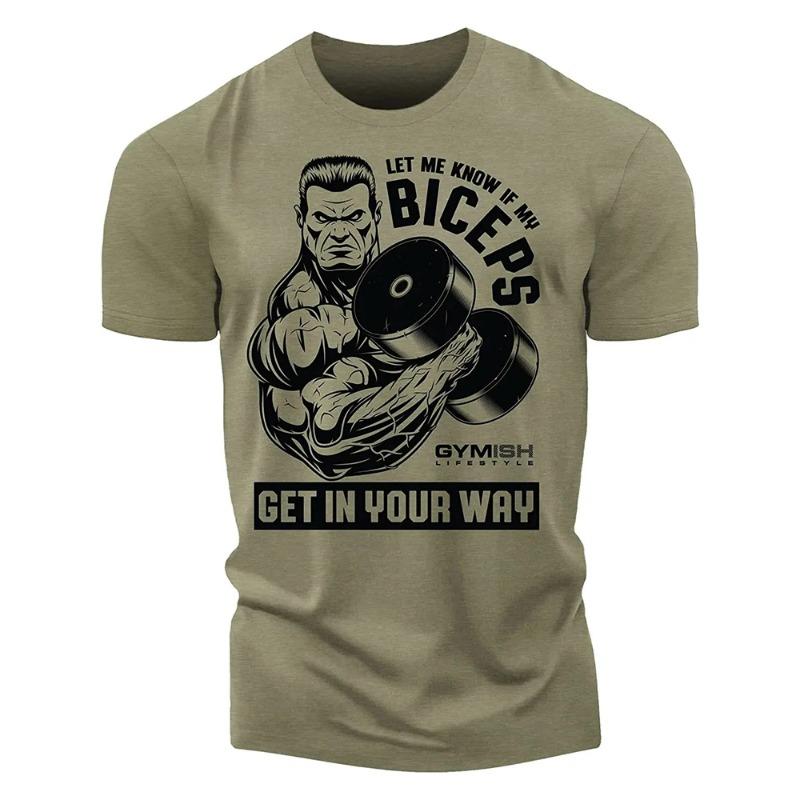 Fashionable summer men's letter printed comfortable and breathable round neck T-shirt outdoor casual top