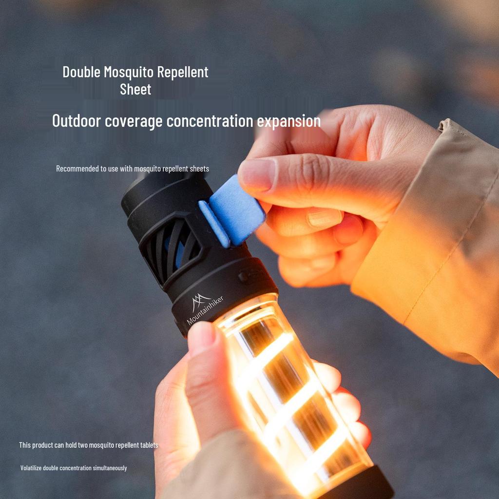 Retro Camping Lantern & Mosquito Repellent: Rechargeable, Portable Tent Light for Outdoor Use