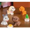Cute Resin Dog Figurine Collection Miniature Office Desk Decor Blind Box Set