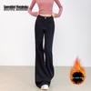 Beautiful Wardrobe Women's Black High-Waist Fleece-Lined Flare Jeans