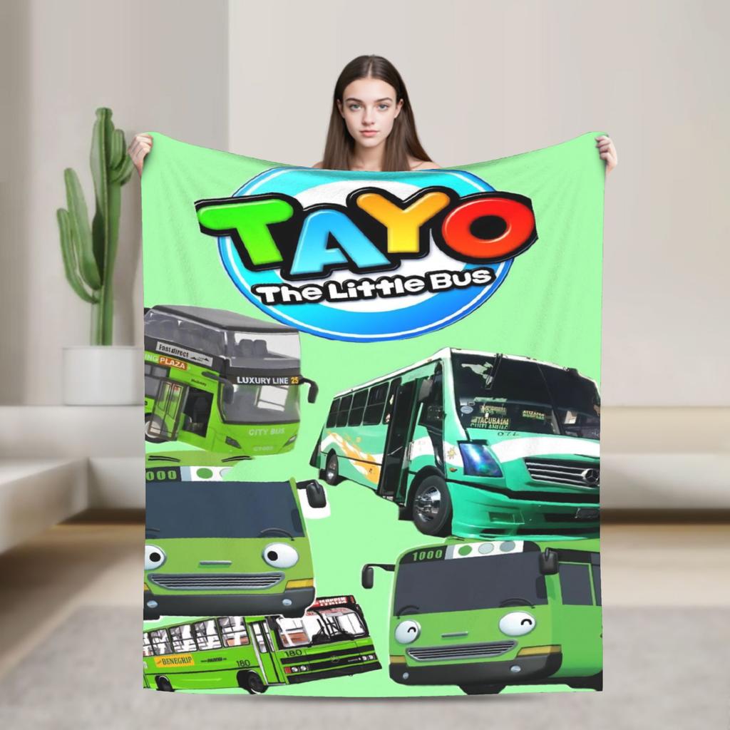 Tayo The Little Bus Blankets Super Soft Fleece Cozy Gift Throw Blankets Quilt