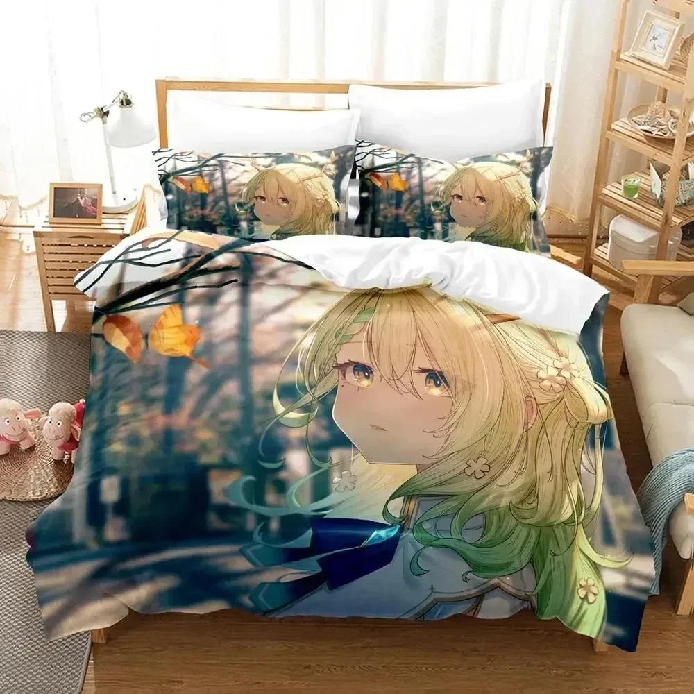 3DAnime Ceres Fauna Ch. hololive-EN Bedding Set Duvet Cover Bed Set Quilt Cover Pillowcase Comforter King Queen Size Boys Adult