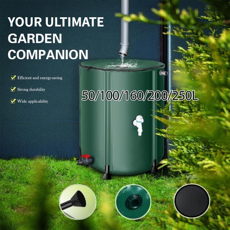 Foldable Rain Barrel Container Practical Large Capacity Convenient Water Catcher Camping Garden Rainwater Collect System