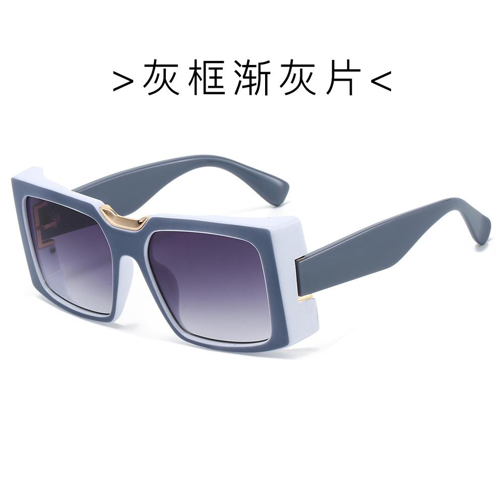 2025 Hip Hop Colorful Patchwork Sun Glasses Men Brand Luxury Square Sunglasses Women Bold Frames Ins Fashion