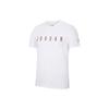 Jordan T Shirts Men's White/Metal Gold Crew Neck Moderate Straight Fit CN3331-100