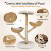 BingoPaw 111 cm Three-Level Cat Activity Tree with Sisal Scratcher and Removable Sleeping Mat