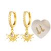 925 Silver Ear Needle White Zircon Butterfly/Water Drop Hoop Earrings Drop Earrings For Women Fashion Wedding Jewelry