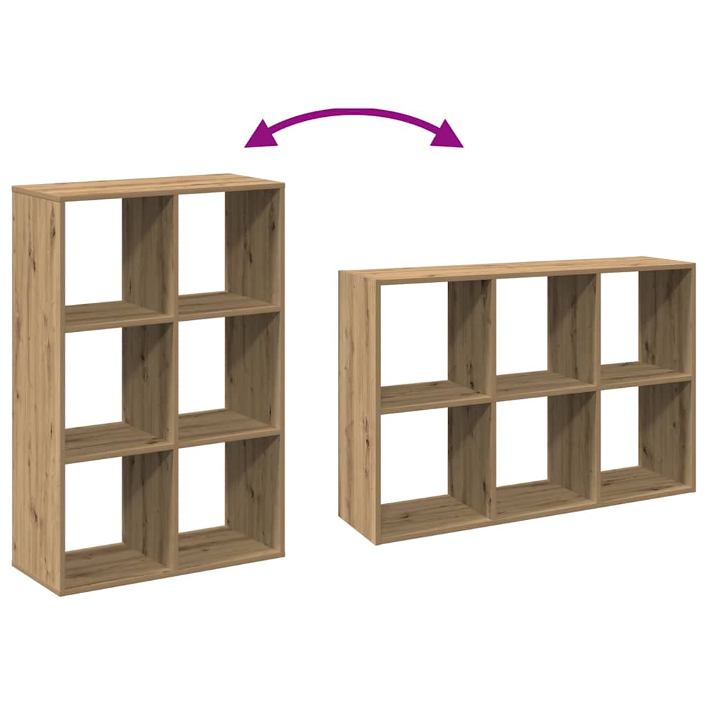 Room Divider Bookshelf Artisan Oak 69.5 X 29 X 103.5 Cm