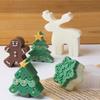 3D Christmas Ornaments Silicone Candle Mold DIY Christmas Tree Snowflake Molds Soap Plaster Resin Casting Mould Home Crafts Deco