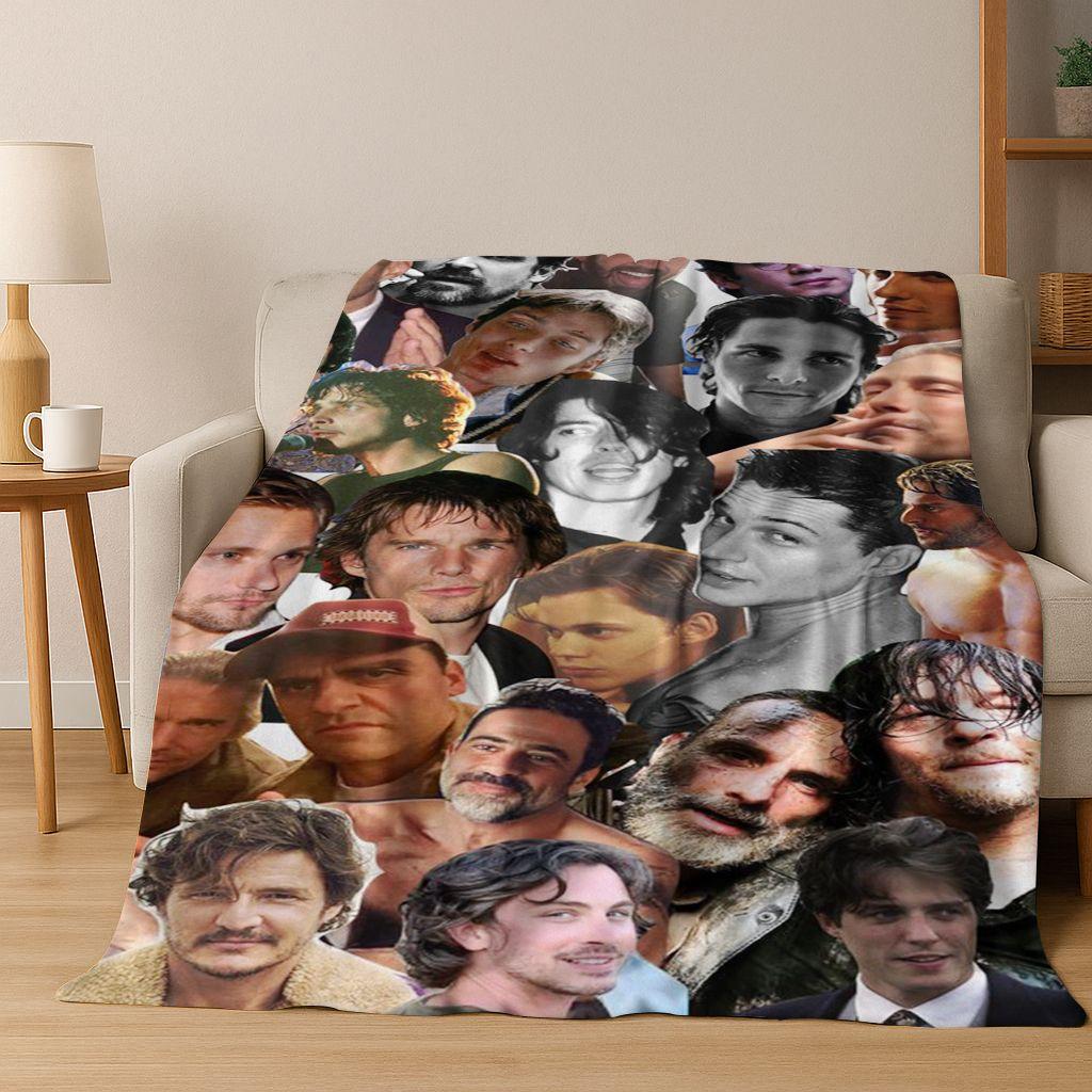 3D Jose Pedro Balmaceda Pascal Star Flannel Blanket Soft Warm Blanket for Bedroom Living Room Bed Travel Camping Picnic Gift