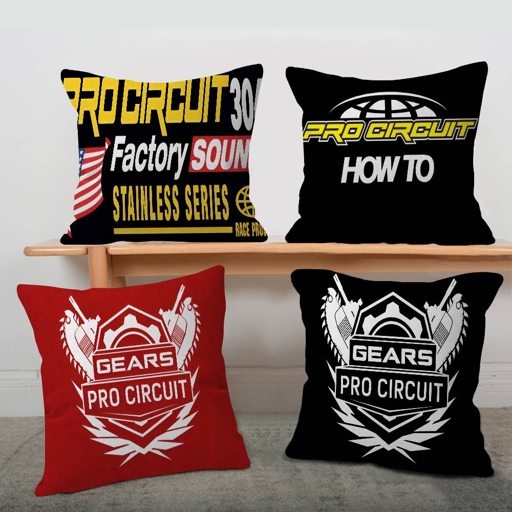 Pro-circuits Motorcycle Racing Cushion Cover Pillow Cover Decor Pillowcase Printed Cushion Case for Couch