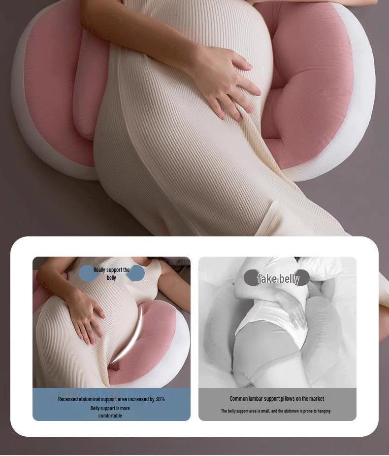 U-shaped Maternity Pillow for Back, Side, and Abdominal Support