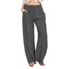 European and American Women's Solid Color Casual Wide-Leg Pants - Loose and Versatile Long Straight-Leg Design.