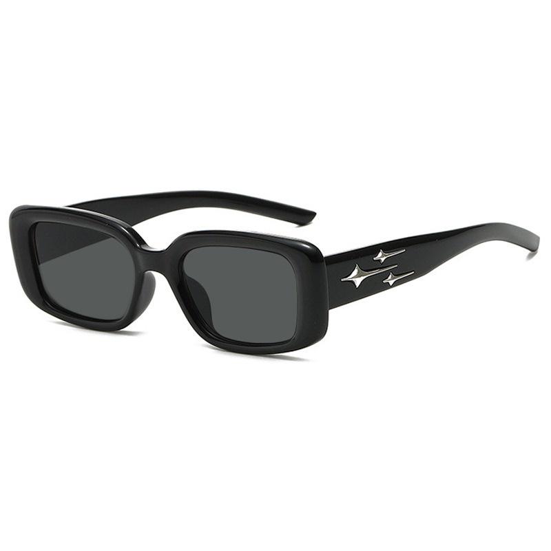 Y2K Retro Square Frame Fashion Glasses - Unisex Vintage Style with Lightweight Black Plastic Glasses for Casual Fashion