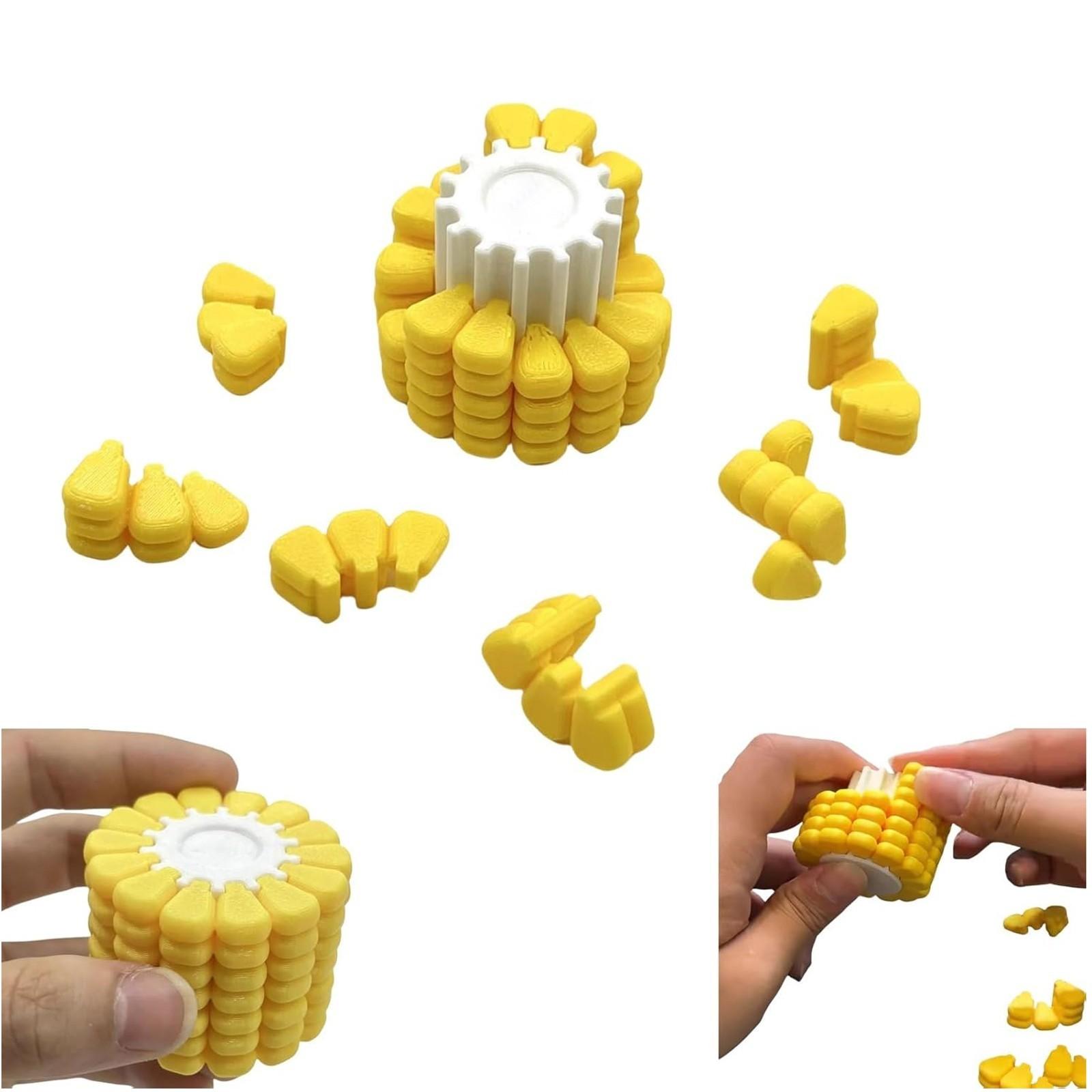 

3D Игрушки-антистресс в форме кукурузы, Игрушки для тренировки мозга, Реквизит для головоломок, Игрушки для тренировки мышц рук One Size