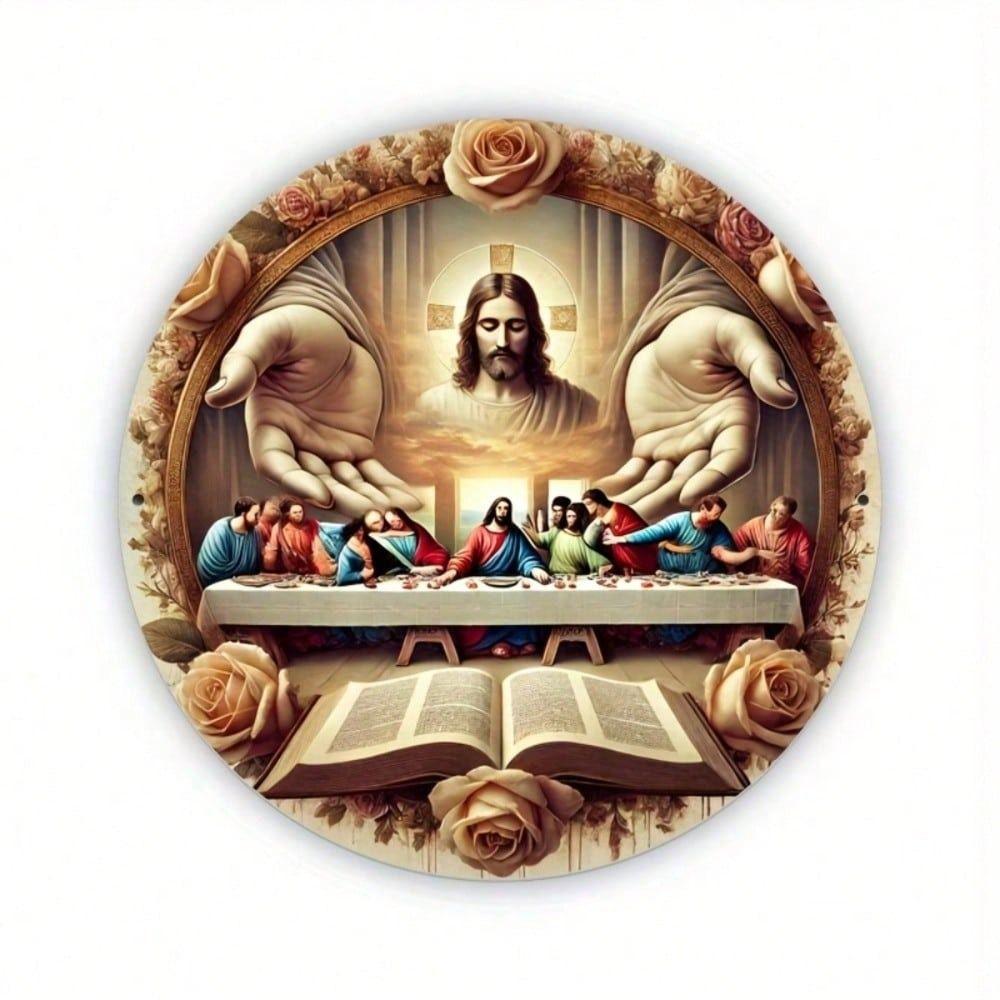 Tin Art Metal Painting Wall Decor 20x20cm