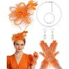 5Pcs Fascinators Hat for Women Tea Party Veil Mesh Headband Feather Hat for Women Veil Tea Party Hats