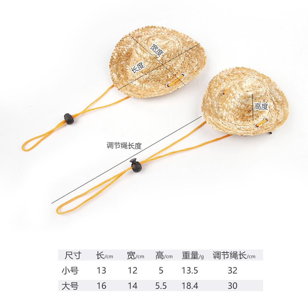 

Trendy And Durable Denim Straw Hat For Cats Great For Pet Fashion And Summertime Adventures StyleA