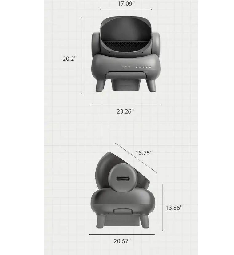 Chytrý kočičí záchod M1 Samočisticí Automatický Kočičí Záchod Ovládání Aplikací Extra Velký Prostor Vhodný pro Velké Kočky Záchod pro Domácí Mazlíčky