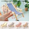 Mini 1/12 Dollhouse Chair Multicolors Summer Vacation Beach Chair  For OB11 Doll
