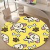 1PC Puppy Bone Office Round Area Rug, Mat Suitable For Office, Under Office Chairs Bedroom Living Room Home Decor, Room Deco