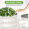Galvanized Raised Garden Bed 8x2x1FT Metal Planter Boxes Outdoor Oval Steel Raised Bed Kit for Gardening with Protective Tape B