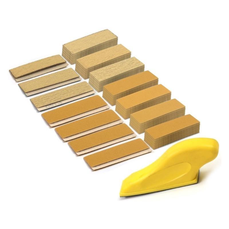 652F 71pc Sandpaper Finger Sander Set for Small Projects Craft Polishing Tool 30x93mm