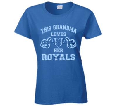 This Grandma Loves Her Royals Baseball Heart T Shirt Mens Womens Tees Top
