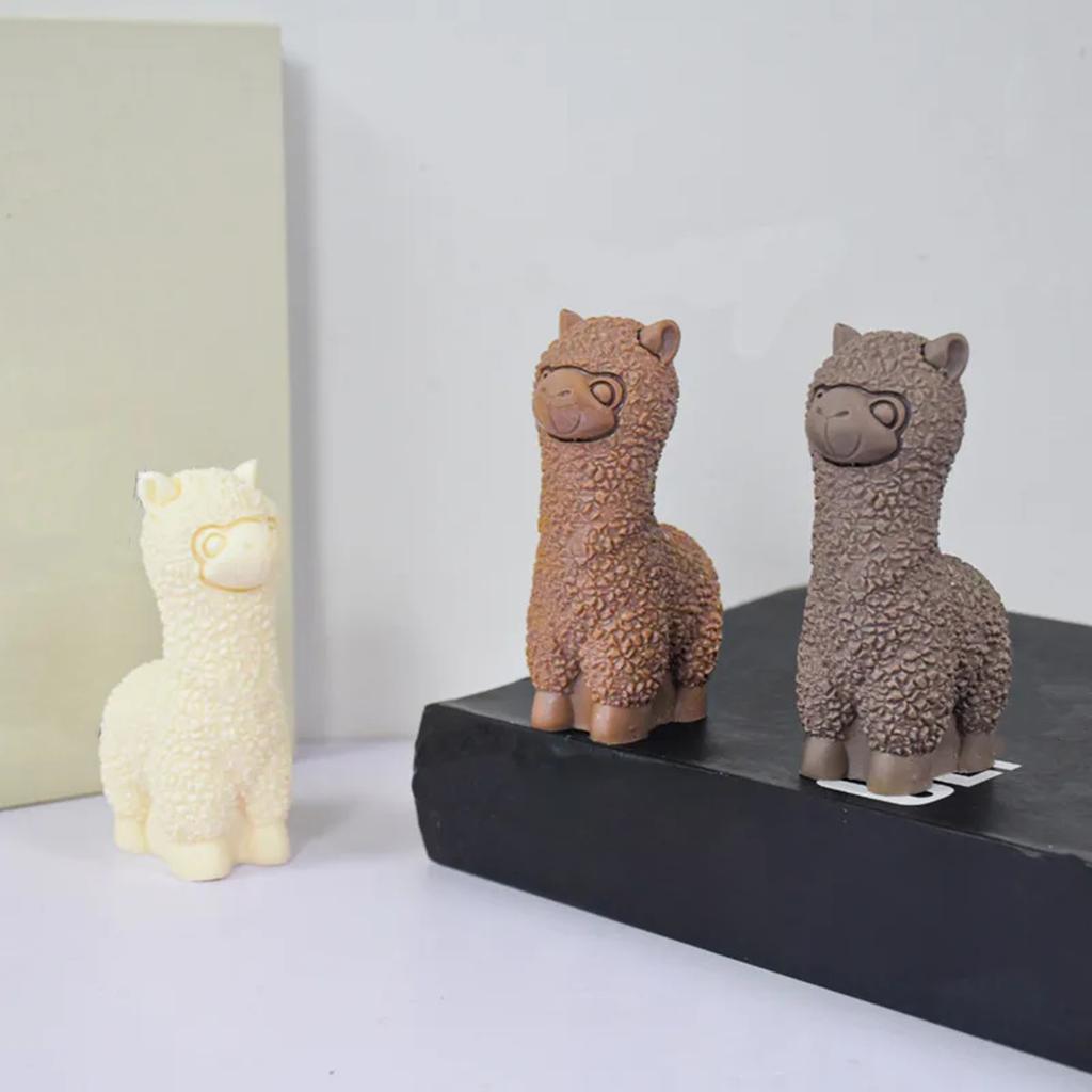 Silicone Mold for DIY Aromatherapys Candle Making 3D Alpacas Resin Molds Home Decoration Scented Candle Molds DIY Craft