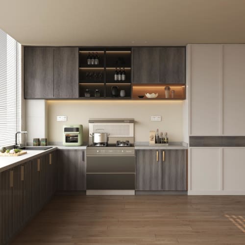 Boobest Ash Brown Oak Wood Wallpaper Sticker, 40cm Wide X 3m Long, Thick, Waterproof, Stain-Resistant, Oil-Resistant, Heat-Resistant, Self-Adhesive, P