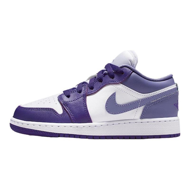 Air Jordan 1 GS low-top leather kids sneakers court purple unisex 553560-551 36